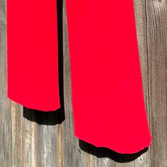 Rachel Zoe red hi-rise flare wide leg pant size large - Picture 7 of 17
